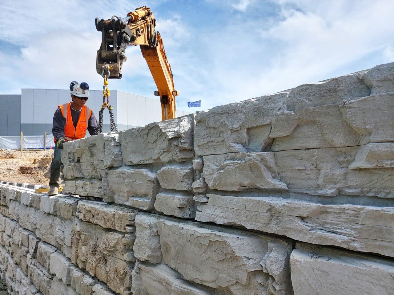 Wooden retaining wall